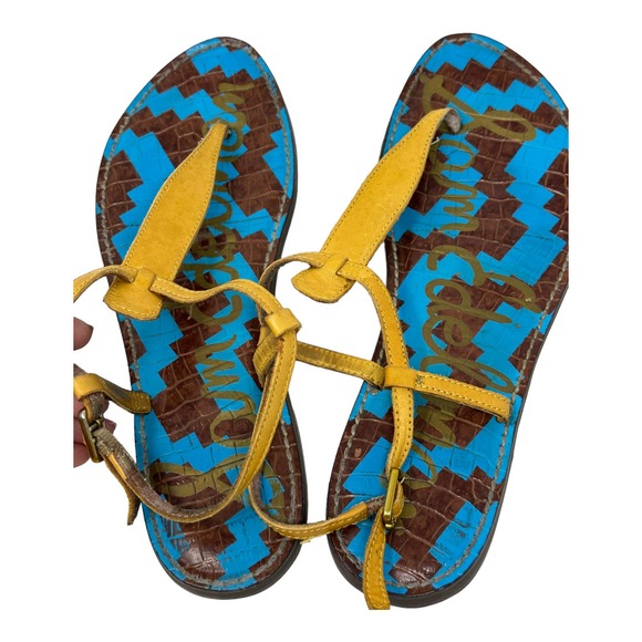Sam Edelman yellow flat sandals size 9M - Picture 7 of 10